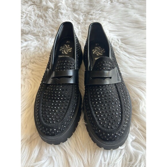 Sam & Libby Size 7.5 Ravena Studded Loafers Chunky Lug Soles Y2K Vibes NWOB - Picture 2 of 11